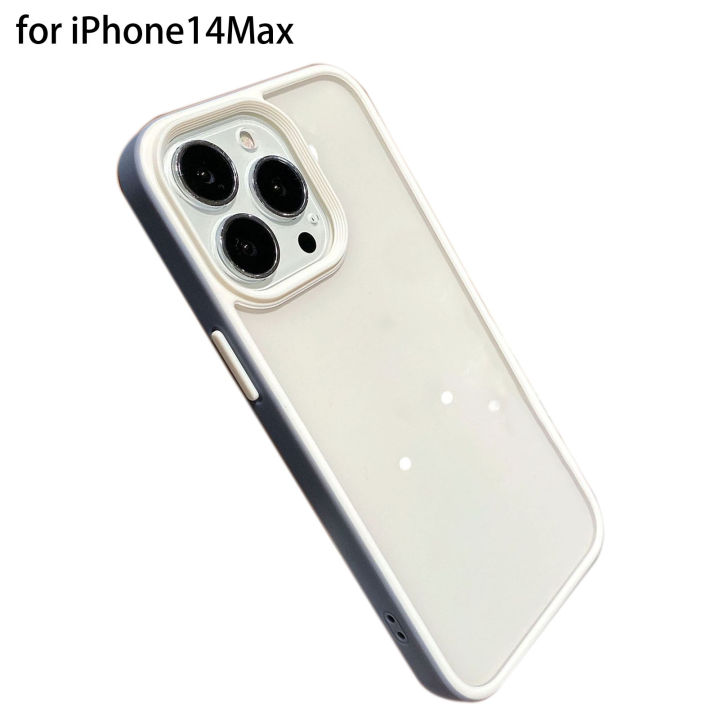 เคสโทรศัพท์มือถือเก็บของขนาดใหญ่ป้องกันรอยขีดข่วนกันฝุ่นกันกระแทกทนต่อการสึกหรอป้องกันเต็มรูปแบบกรอบสีใสใสด้านหลังโทรศัพท์สำหรับ-iphone-14-max-บวก-pro-pro-max-มือถือใช้งานได้จริง