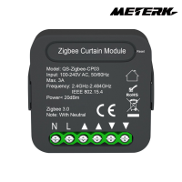 Meterk QS-Zigbee-CP03 Tuya ม่านอัจฉริยะโมดูลสวิตช์โมดูลการปรับเปลี่ยนม่านบ้านโมดูลโทรศัพท์มือถืออุปกรณ์การแชร์เวลาฟังก์ชั่นรีโมทควบคุมแอปใช้ได้กับ Alexa Google Home