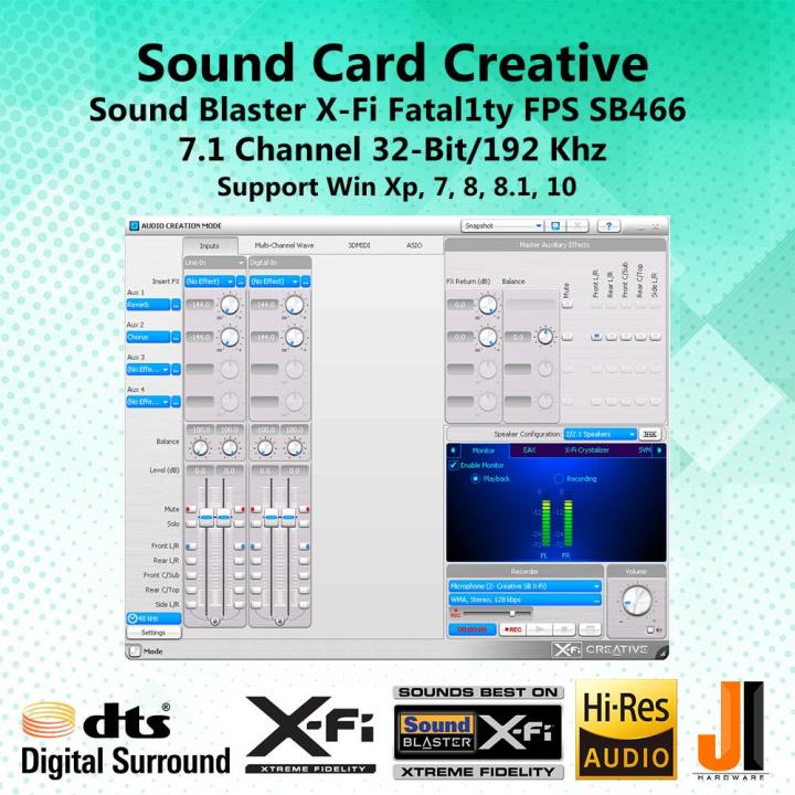 sound-card-creative-sound-blaster-x-fi-fatal1ty-fps-sb0466-7-1-channel-pci-มือสอง