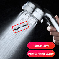 Pressurized Shower Head Pink Water Saving Flow 3 Modes Adjustable Spray Handle Shower Head Bathroom Accessories Shower Set