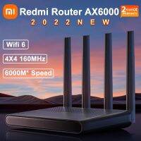 AX6000เราเตอร์ Xiaomi Redmi พร้อมระบบตาข่ายไวไฟ6เครื่องขยายเสียงคลื่นสัณญาณภายนอกแบนด์วิธ8 2.4G / 5G สำหรับ Mijia App Home