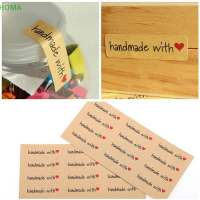 ?【Lowest price】HOMA 120pcs DIY kraft ซีลสติกเกอร์กระดาษงานฝีมือ Hand made LABEL packaging Sticker