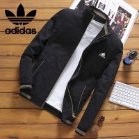 ✤✷™ พร้อมส่ง ! เสื้อแจ็กเก็ตแขนยาวลําลอง Adidas ผ้าฝ้าย ระบายอากาศได้ดี เหมาะกับใส่เล่นกีฬากลางแจ้ง สําหรับผู้ชาย