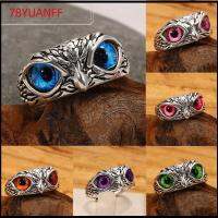 78YUANFF คู่รัก Jewelry Retro Animal Style วันแม่ Open Adjustable Statement Ring Vintage Ring Owl Eye