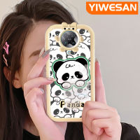 YIWESAN เคสสำหรับ Xiaomi Poco F2 Pro Redmi K30 Pro Zoom เคสการ์ตูนหมีแพนด้าสีสันสดใสนิ่มสำหรับเลนส์กันกระแทกแบบใสเคสมือถือเรียบง่ายฝาครอบป้องกันซิลิโคนความคิดสร้างสรรค์โปร่งใส