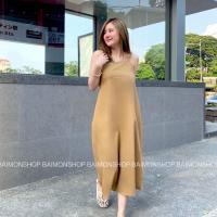 EARNXSHOP | LINNY DRESS? กระโปรงผูกหลัง เดรสยาว เดรสยาวผ่าชาย โชว์หลัง เนื้อผ้าฝ้ายผสมลินิน สีเยอะมาก