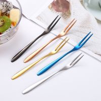 【CW】 Fruit Fork Set Tableware   Two-tine - 6/12pcs Aliexpress