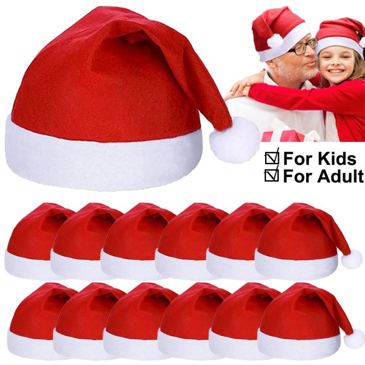 5pcs-christmas-hat-3d-santa-claus-beard-masks-for-adult-kids-plush-thicken-warm-xmas-cap-merry-christmas-party-festival-supplies