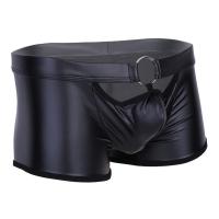 ผู้ชายเซ็กซี่หนังนักมวยชายกางเกงหนังสั้น Mens Sexy Soft Leather Boxer For Sex Shiny Sheath Underwear Sexy Bottom Patent Leather Fetish Hot Pants Bulge Pouch【 Sekexi-213】