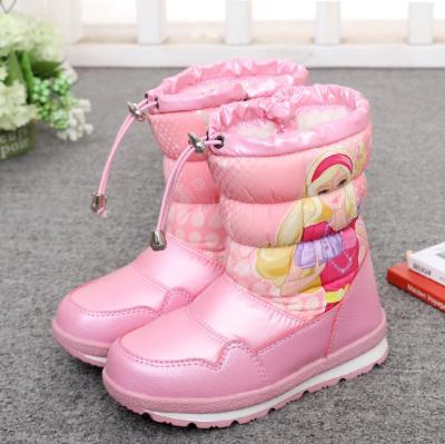 kids shoes Girls boots  new winter Snow boots Waterproof boots Princess childrens shoes plus velvet Warming boots