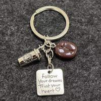 【DT】Follow Your Dream Coffee Bean Coffee Cup Barista Key Chain Ring Women Jewelry Accessories Pendant Gift hot