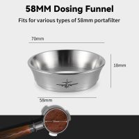 MHW-3BOMBER 51mm 58mm Espresso Dosing Funnel Stainless Steel Coffee Dosing Ring Compatible Portafilter Home Barista Accessorie