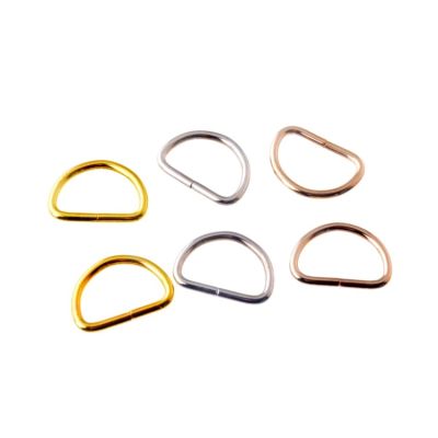 【cw】 Free Shipping 10Pcs Gold/Silver Unwelded Leather Bags Metal Crafts D Rings 26x18mm(Inside :14x21mm ) Connect Buckle ！