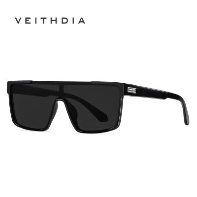VEITHDIA แว่นตากันแดดเชื่อมต่อเฟรมขนาดใหญ่ TR90ใหม่แว่นกันแดดโพลาไรซ์ทันสมัยและมีสีสัน,แว่นตากันแดด TR7543