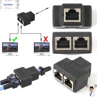 CAIMAKEU สายเคเบิลตัวปรับต่อเครือข่ายระบบ LAN 1ถึง2 RJ45ตัวขยายปลั๊กอีเธอร์เน็ต