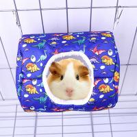 Hamster Nest Hanging Cartoon Print Large Space with Buckle Rest Habitat Pineapple Heat Retention Hamster Hammock Pet Cage Beds