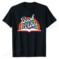 Rainbow Book Vibes - Vintage Retro Book Lover Gift &amp; Reading T-Shirt T Shirts Group Cute Mens Tees Group Cotton