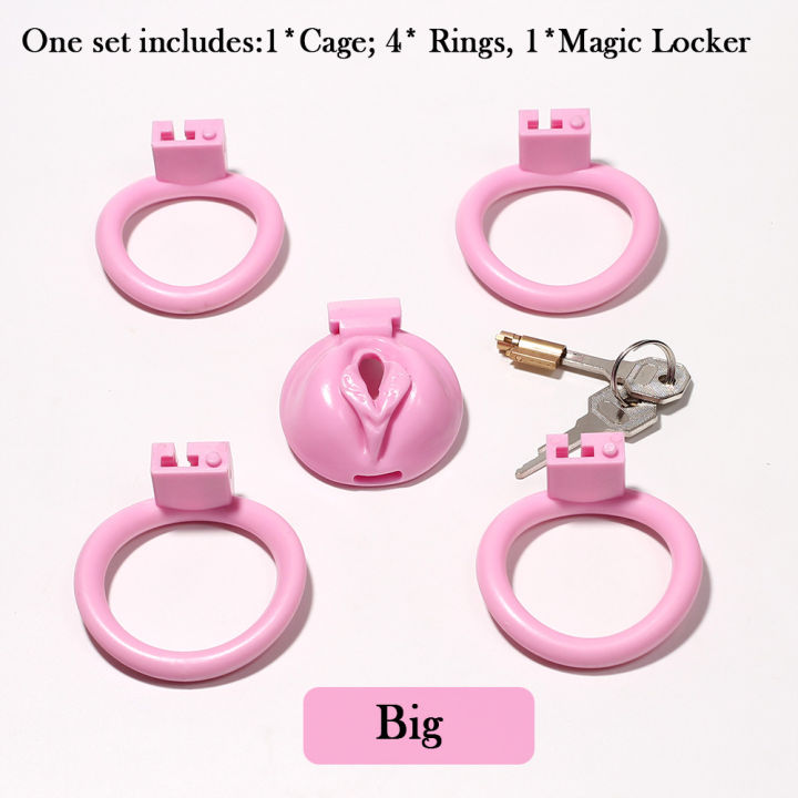 Labia Chastity Lock Men's Imitation Mother Chastity Device Pink Anti ...