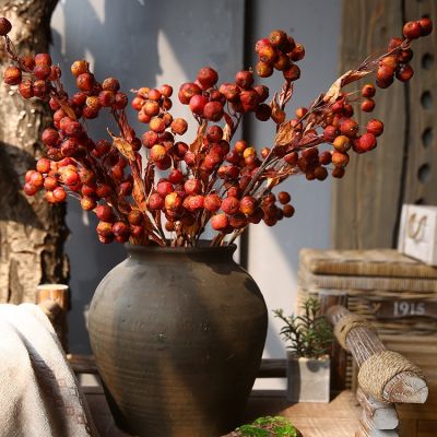 [COD] Dried flower hawthorn fruit simulation berry indoor art arrangement decoration fake photo props handicraft