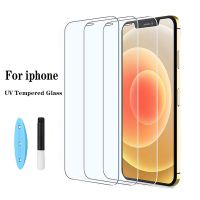 [Electronic film] Nano Liquid กาวกระจกนิรภัยสำหรับ Iphone 13 12 11 Pro 6 7 8 Plus SE UV Screen Protector 13pro XR XS Max โทรศัพท์ป้องกันฟิล์ม