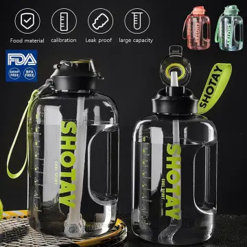 Water Bottle, Clear Large Water Bottle with Handle, 0.9L Sports Water Bottle  BPA Free Wide