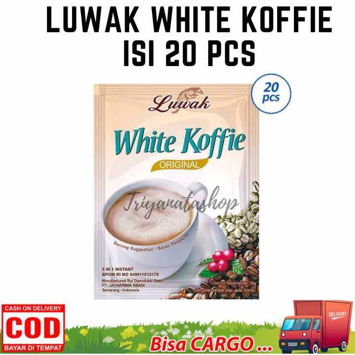 Luwak White Coffee Kopi Instant 20 Sachet / Luwak Kopi Susu isi 20 pcs Kopi susu Luwak white