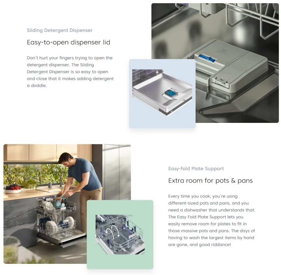 Beko Tall Tub Stainless Dishwasher, 14 Place Settings, 48