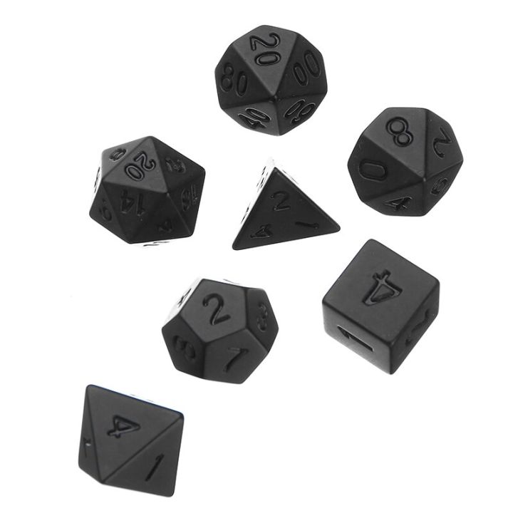 7pcs-set-matte-black-polyhedral-dice-board-game-digital-dices-for-role-playing-games-entertainment-accessories