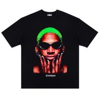 2023 Rodman Portrait Printed Tshirt Vintage Hip Hop Neutral Streetwear 100% Cotton T-Shirts Summer Blouse Oversized Trend Tees