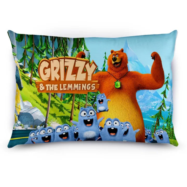 GRIZZY & THE LEMMINGS CARTOON PILLOW 13