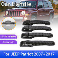 【cw】Carbon Fiber Door Handle Cover Fit for JEEP Patriot Liberty Russi 2007~2017 Car External Decorate Accessories Stickers 2008 2009hot