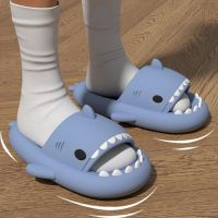 Kids Shark Slippers Fashion Children Soft Home Slippers Non-slip Sandals Outdoor Beach Cartoon Slides Boys Summer Shoes