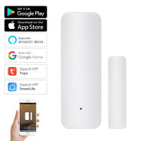 Tuya สมาร์ท Wifi ประตูหน้าต่างเซนเซอร์เปิดปิดเครื่องตรวจจับ App แจ้งเตือน Home Security Alarm กับ Alexa Home Smart Life