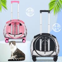 Spot parcel post Trolley Bag Transparent Cat Bag Multi-Purpose Cat Space Capsule Trolley Case Backpack for Going out Bag