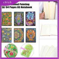CHIZH 50/64 Pages DIY มันดาลา เย็บปักถักร้อย จิตรกรรมของขวัญ สมุดระบายสีเพชร Rhinestone รูปทรงพิเศษ จิตรกรรมเพชร 5D ปักครอสติส