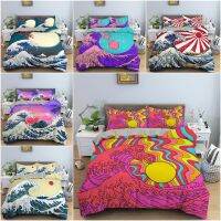 Sea Wave Bedding Set Abstract Art Duvet Cover Japan Style Comfoter Set For Queen Size Bed Home Textile