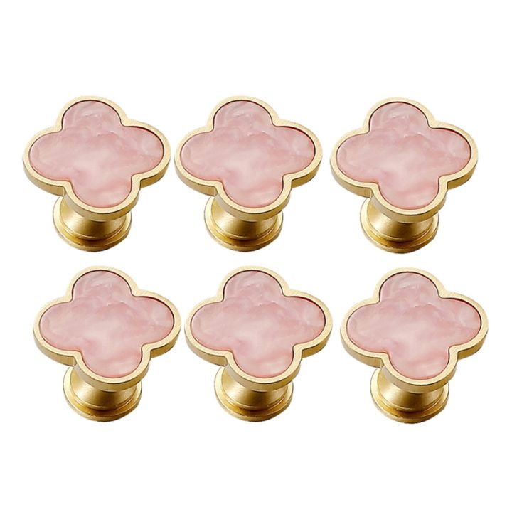 6pcs-clover-knob-creative-cabinet-drawer-knob-for-dresser-wardrobe-pull-single-hole-door-knob