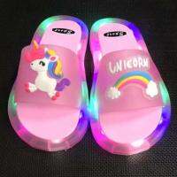 (ETX)ETX2023 Girl Slippers Children LED Kids Slippers Baby Bathroom Sandals Kids Shoes for Girl Boys Light Up Shoes Toddler