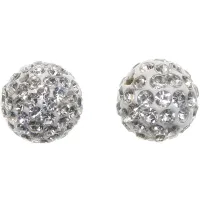 【CW】♛℡  4-20mm 8 Sizes Czech Clay Pave Rhinestone Round Disco Loose Spacer Beads for Necklace серьги Making