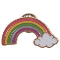 Cartoon Rainbow And Clouds Cute Brooch Enamel Enamel Pins Metal Colorful Natural Badge Corsage Brooches For Kids Men Women Rainbow Jewelry