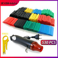 127-530pcs ท่อหดความร้อน 2:1 ลวดหดห่อท่อลวดเชื่อมต่อฝาครอบป้องกัน 300W HOT AIR GUN-ferrutghggf