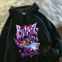 Bratz Aesthetic Hoodies Bratzs Casual Black Tops Fashion Long Sleeve Fall Sweatshirt World Tour Doll Cartoon Hoody Size XS-4XL