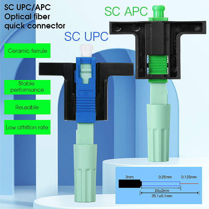 150pcs Singlemode SC-APC Optical Fiber Fast Cold Connector