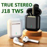 J18หูฟังบลูทูธไร้สาย TWS Gratis Ongkir หูฟังหูฟังสำหรับเล่นกีฬาชุดหูฟัง HIFI เล่นเกมส์กันน้ำสำหรับ12 Pro Max