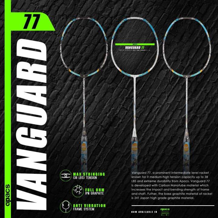 APACS BADMINTON RACKET VANGUARD 77 Lazada