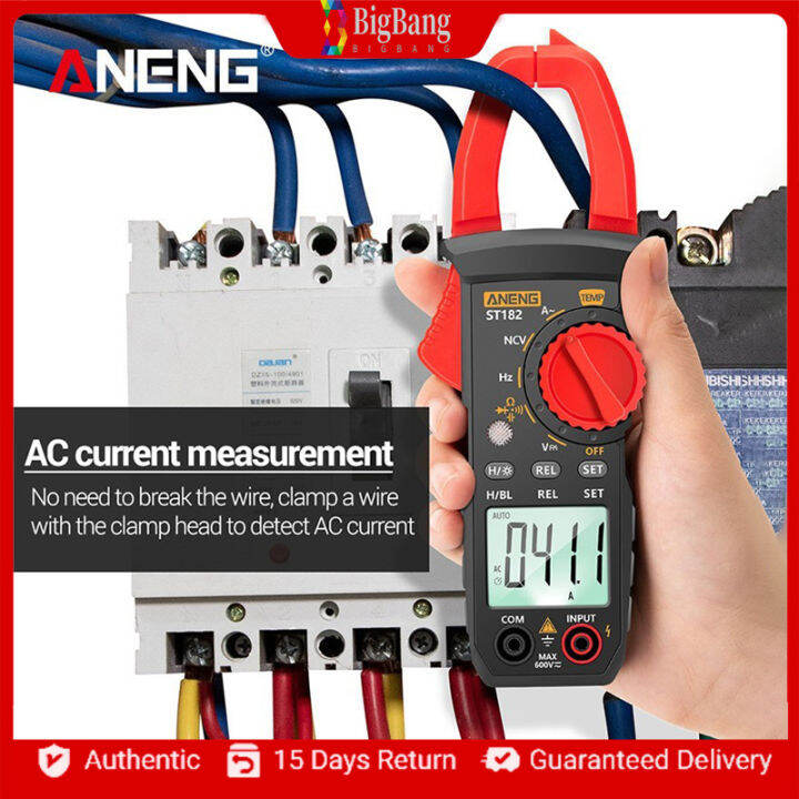 ST182 Digital Clamp Meter AC Current Multimeter DC/AC Voltage Ammeter ...