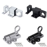 Aluminum Door Lock Latch Window Gate Automatic Spring Bounce Door Bolt Safety Latch Hasp Sliding Lock Black Door Bolt Door Hardware Locks Metal film r