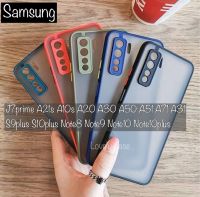 เคสกันกล้อง ขอบสีหลังด้าน Samsung J7prime A21s A10s A20 A30 A50 A51 A71 A31 S9plus S10plus Note8 Note9 Note10 Note10plus