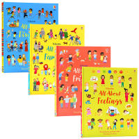 Usborne produces 4 volumes of all about feelings / families / friends / diversityto sell the original English Picture Book Childrens making friends, expressing emotional quotient and cultivating family enlightenment picture book Hardcover