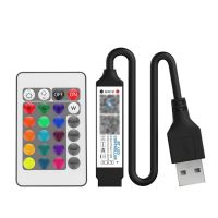 MIXERSTORE31RE0 แอปควบคุมเพลง ตัวควบคุมบลูทูธ RGB USB 5V รีโมทคอนโทรล RF ไฟหรี่แสง ของใหม่ มินิมินิ ตัวควบคุมแถบไฟเพลง LED สำหรับไฟเทป RGB